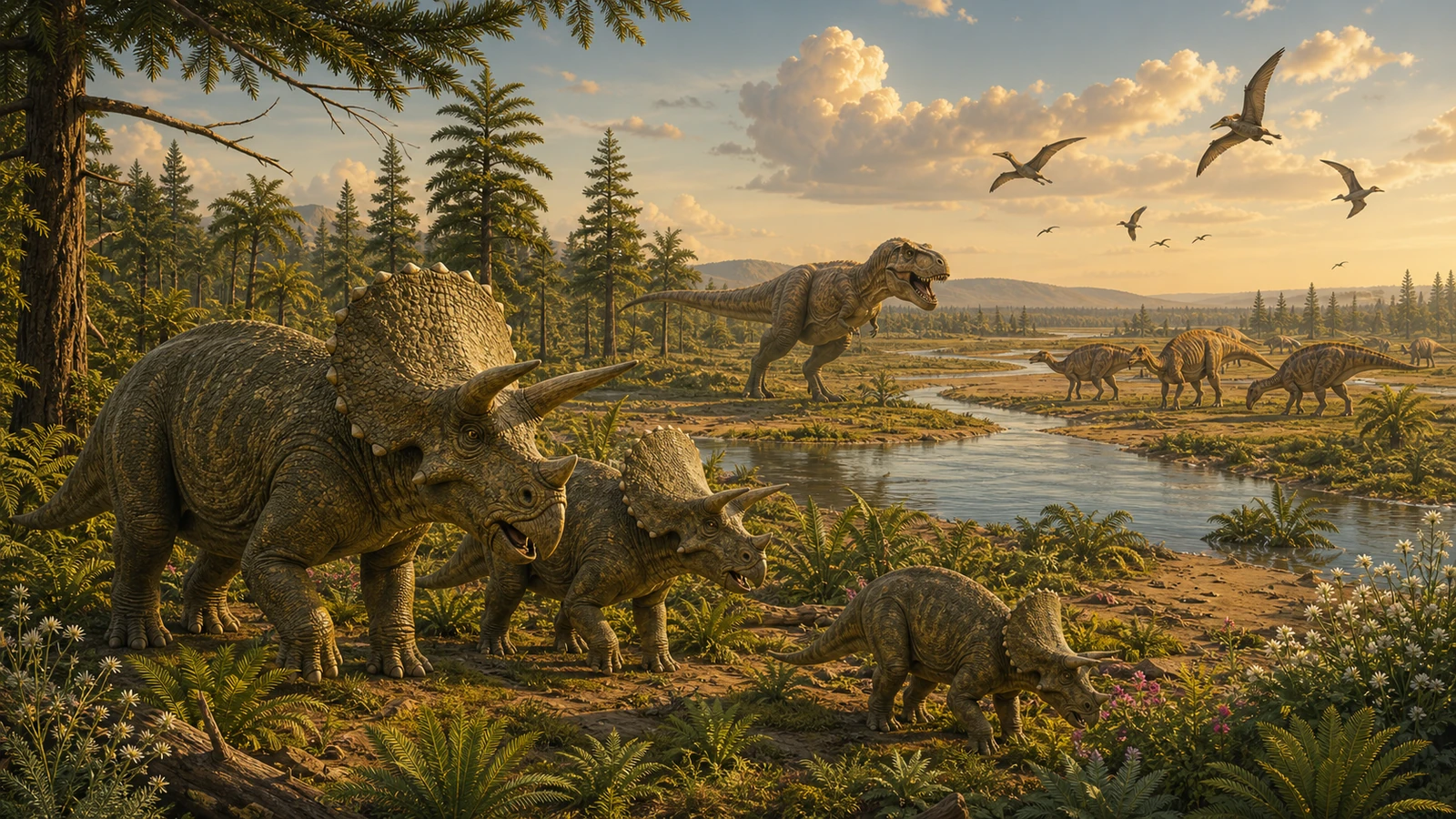Cretaceous period artwork for Prehistoric Pals.
