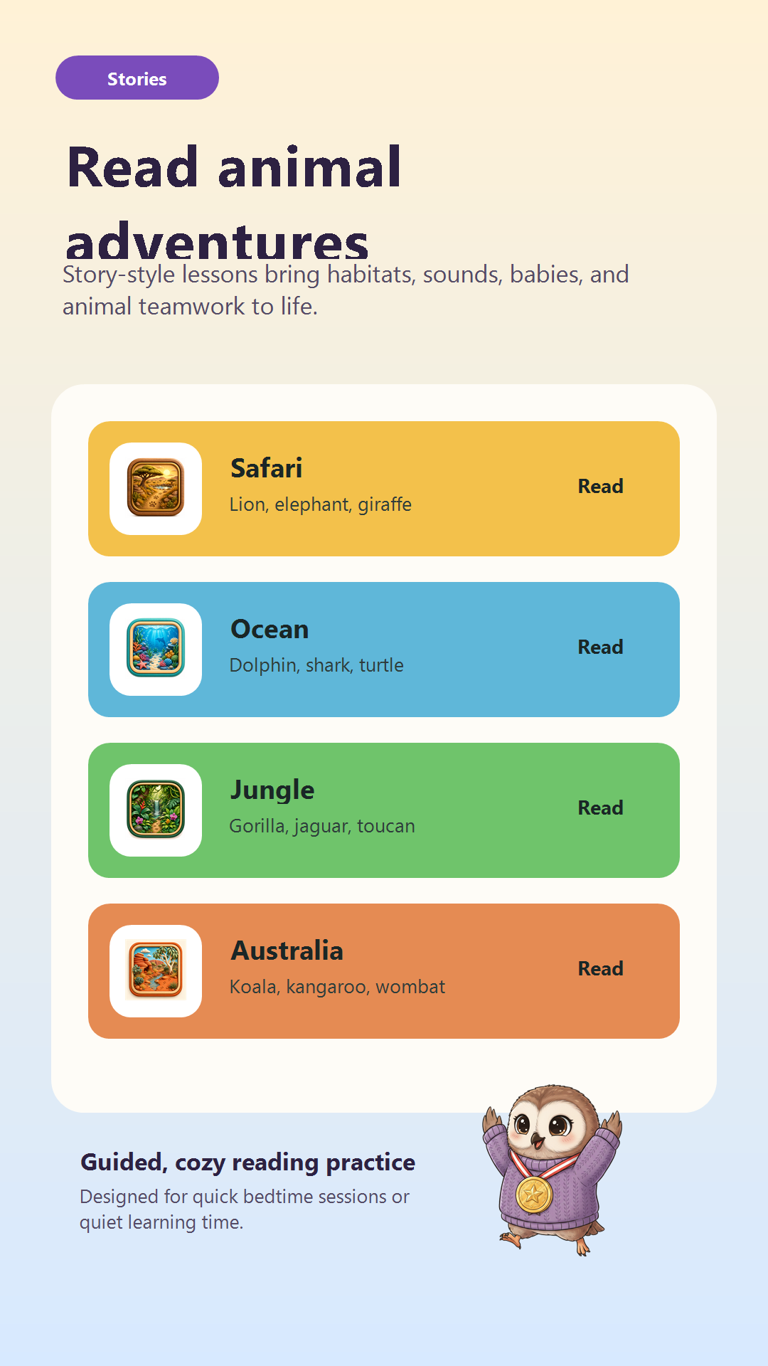 SnackPack Zoo World story books library.