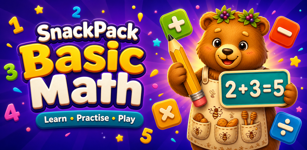 SnackPack Basic Math feature graphic.