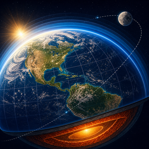 Earth and space strand tile.