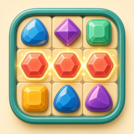 Match 3 game icon.