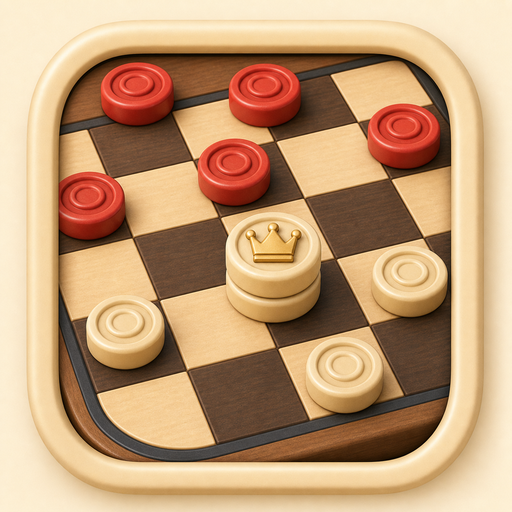 Draughts game icon.