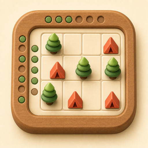 Tents and Trees game icon.