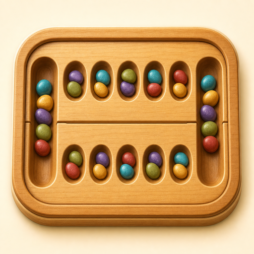 Mancala game icon.