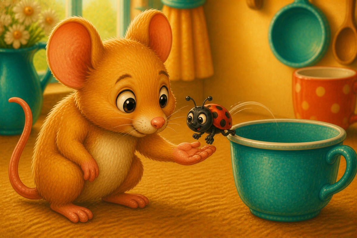 Pip let the bug hop up.