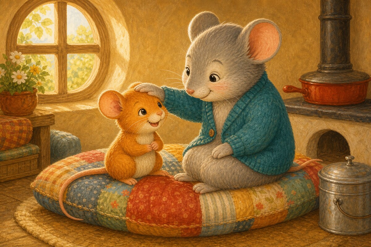 Nan pats Pip.