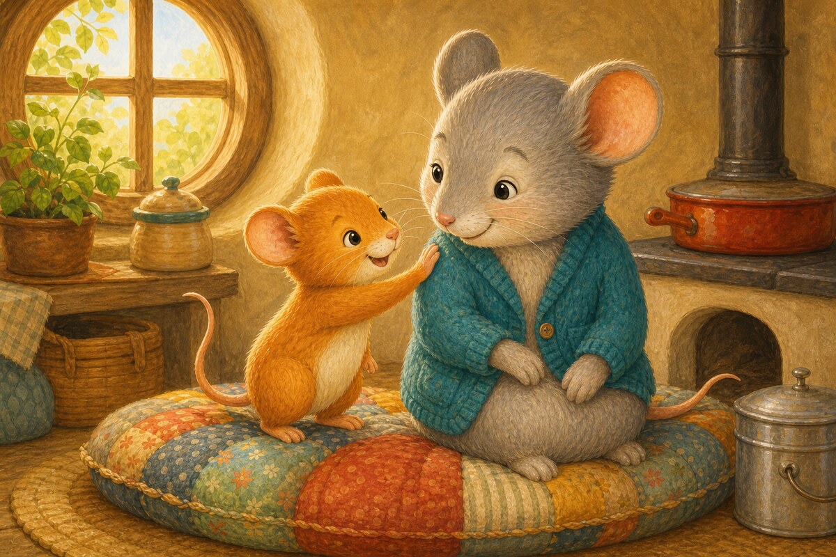 Pip pats Nan.