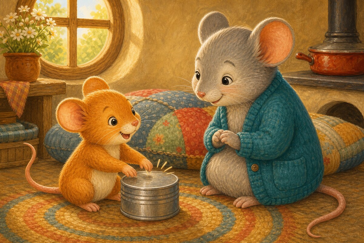 Pip taps a tin.