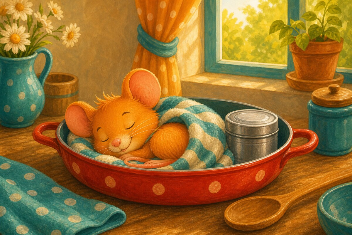 Pip curls up for a nap.