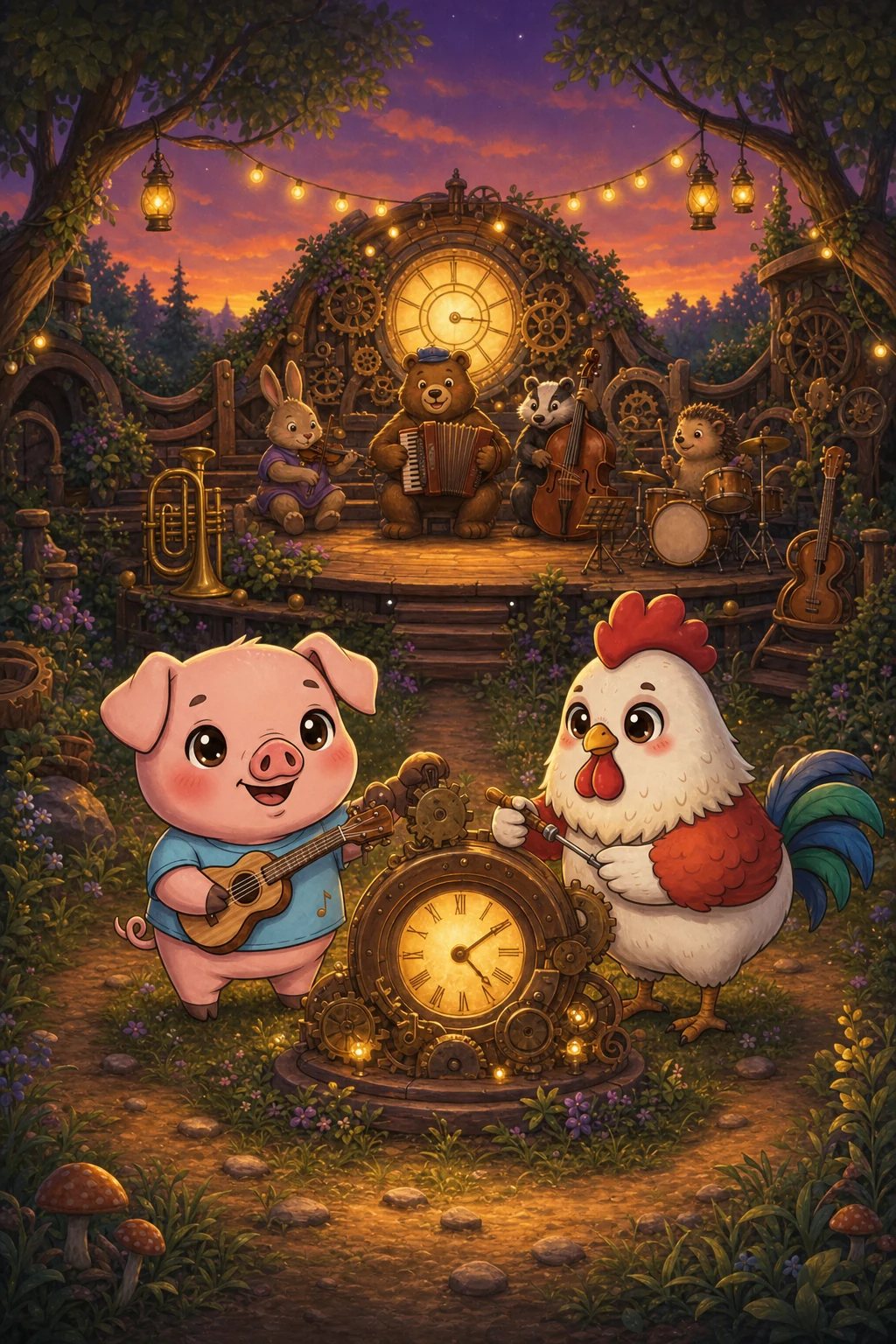 Pork-ulele and the Clockwork Concert book cover.
