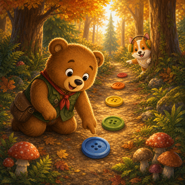 Ted-E-Bear and the Button Trail story cover.