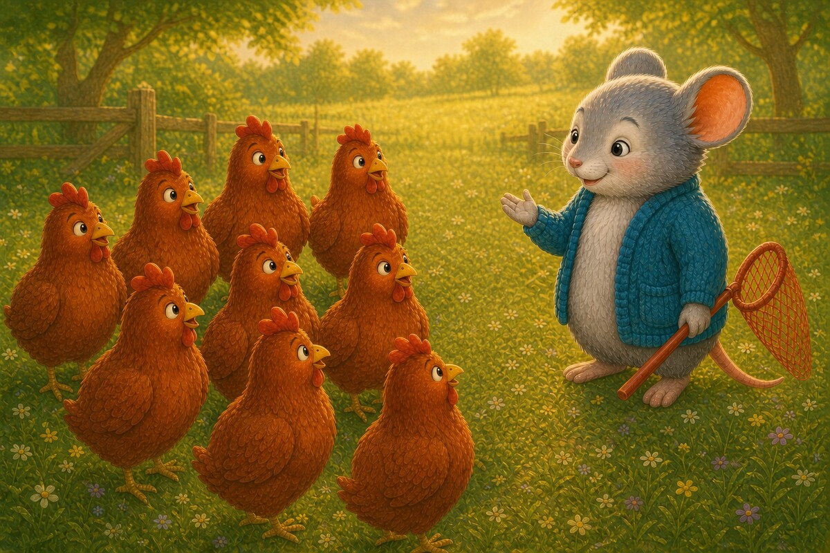 Nan met ten hens.