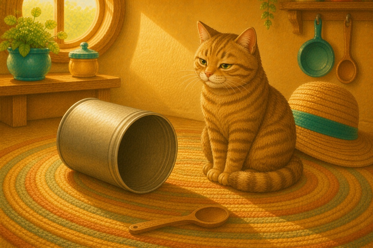 The cat sat and sat.